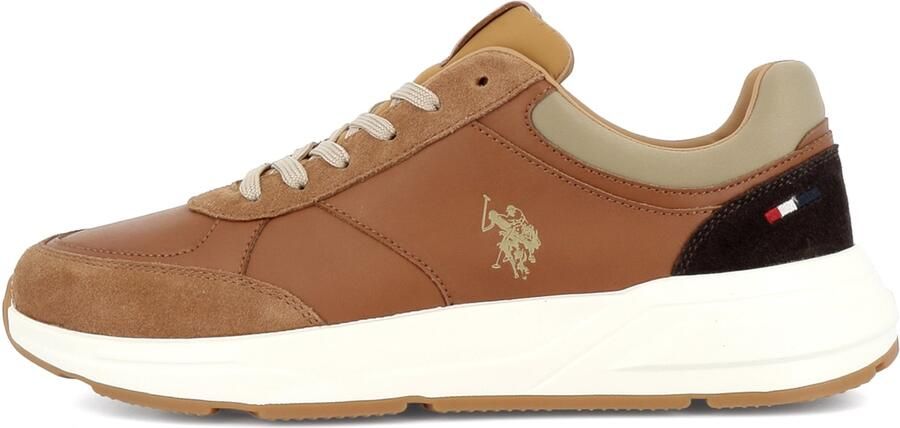 US POLO ASSN. Sneakers laag 'Parker' navy karamel kaki