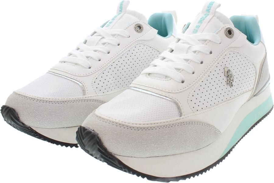 U.S. POLO ASSN. Sneakers laag pastelblauw lichtgroen wit - Foto 4