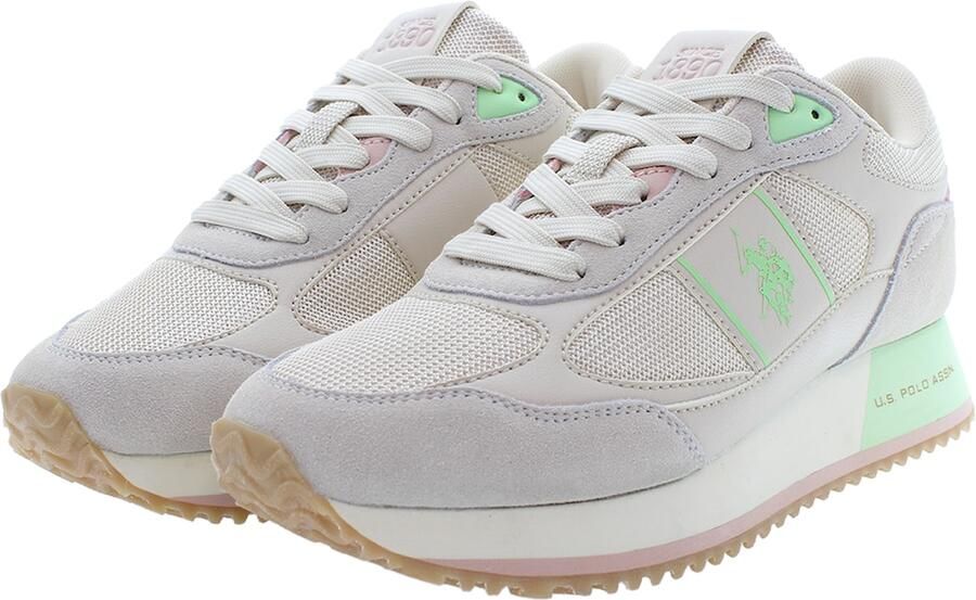 U.S. POLO ASSN. Sneakers laag 'Sacha' lichtgrijs mintgroen pastellila rosé - Foto 4