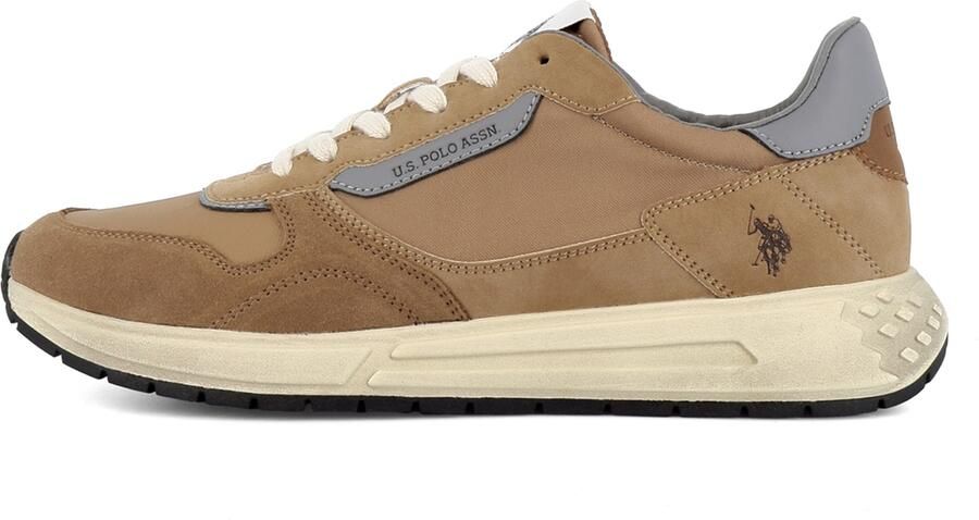 US POLO ASSN. Sneakers laag 'Seneka' camel grijs