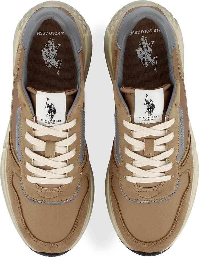 US POLO ASSN. Sneakers laag 'Seneka' camel grijs - Foto 3