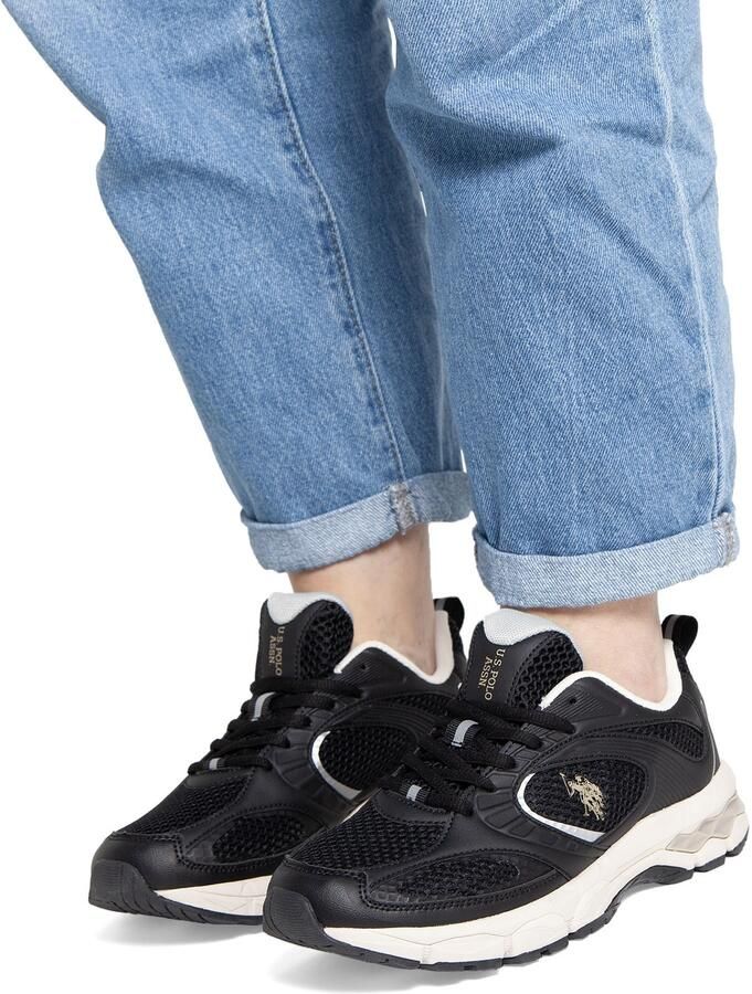 US POLO ASSN. Sneakers laag 'Swift' goud zwart wit - Foto 2