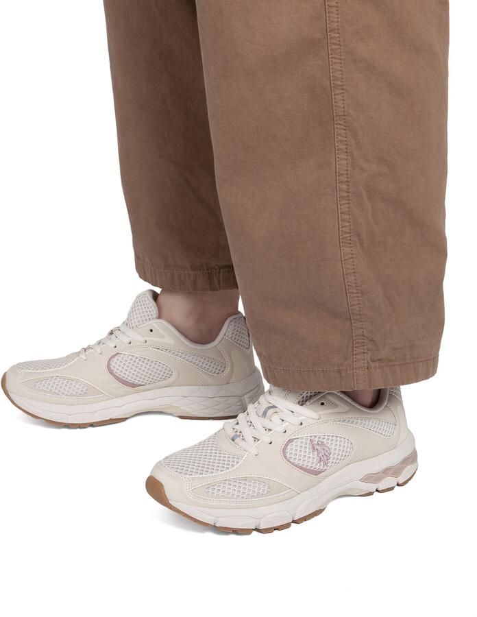 US POLO ASSN. Sneakers laag 'Swift' lichtbeige mauve wit - Foto 3