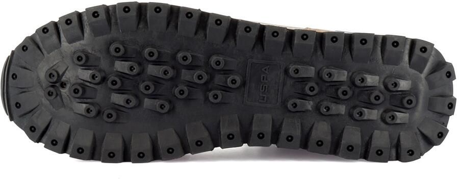 US POLO ASSN. Veterboots 'Aron' kastanjebruin brokaat grijs wit - Foto 5