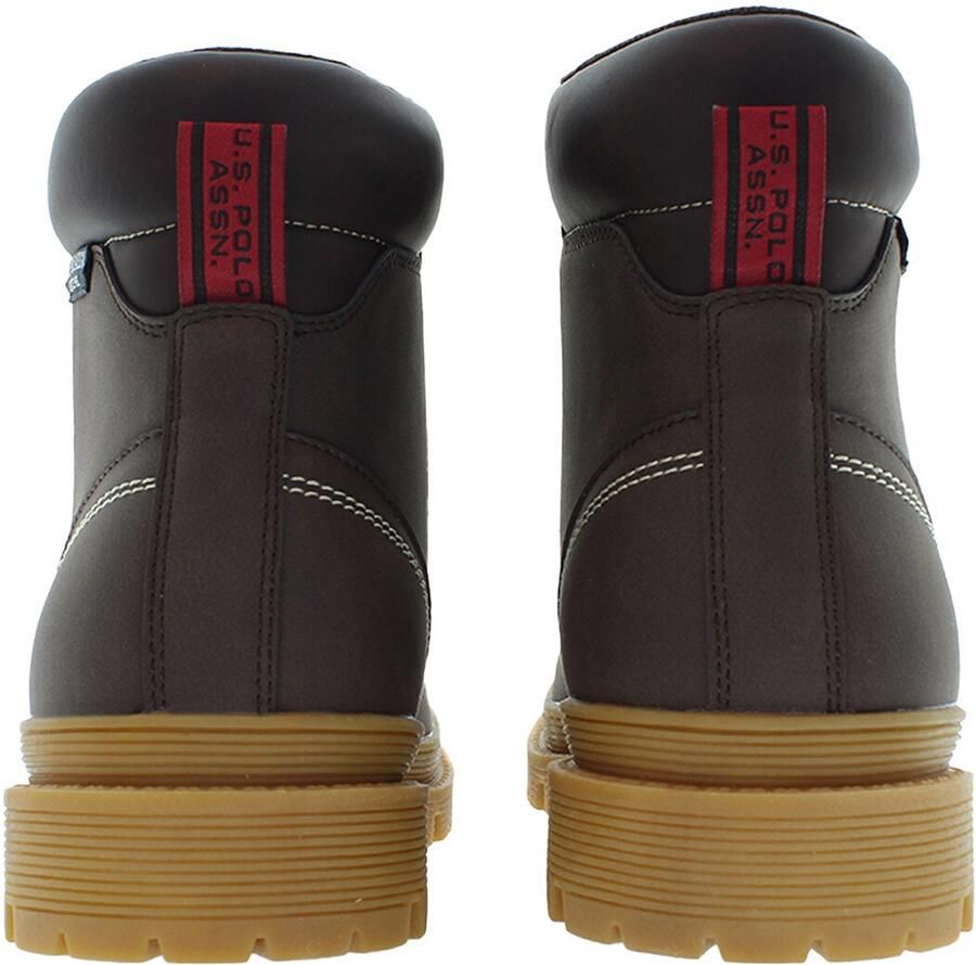 U.S. POLO ASSN. Veterboots donkerbruin rood wit - Foto 2