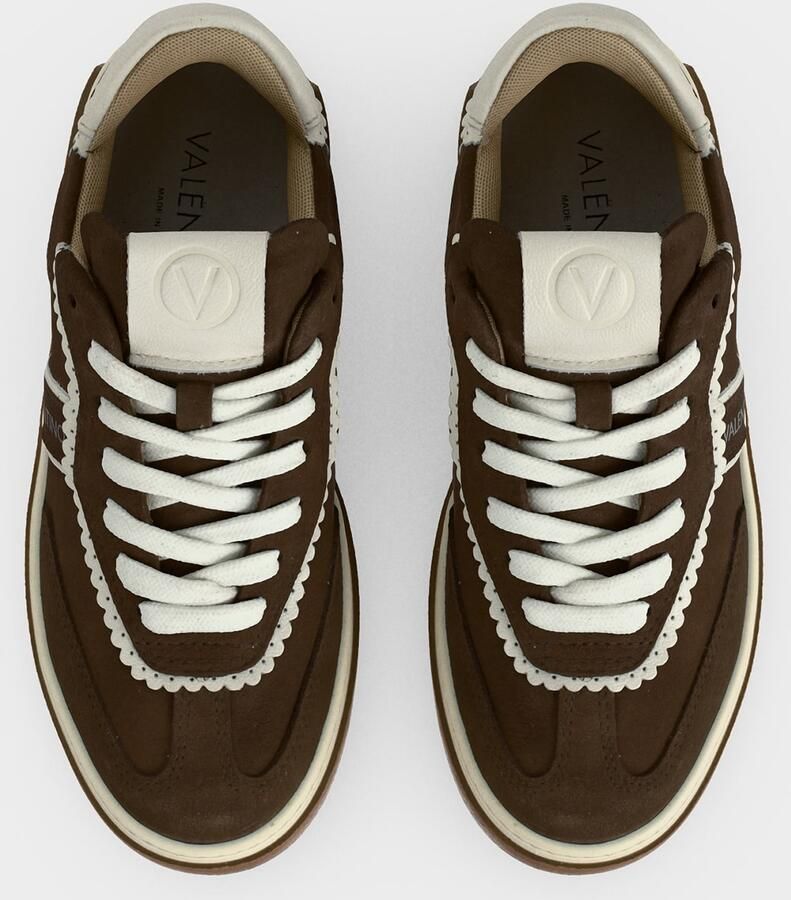 Valentino Shoes Sneakers laag 'GLOSSY' donkerbruin natuurwit - Foto 2