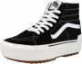 Vans Ua Sk8 Hi Stacked Suede Canvas Black Blanc Sneaker - Thumbnail 6