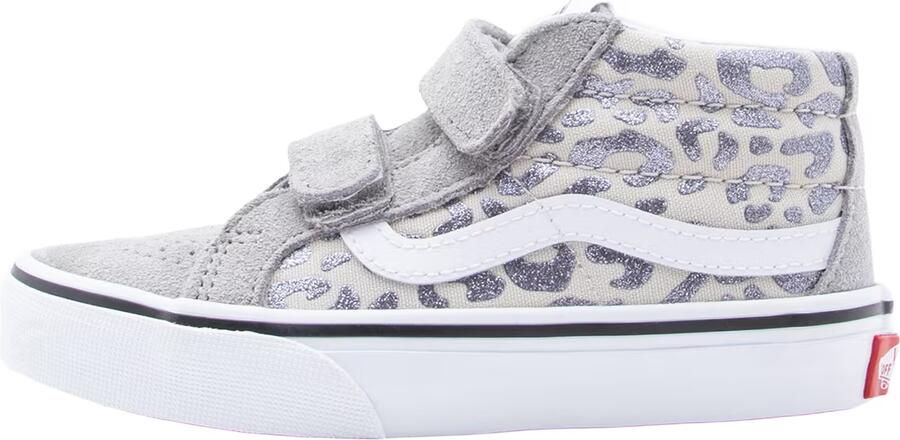 Vans SK8-Mid Reissue V Leopard Glitter Sneakers Meisjes Grijs - Foto 2