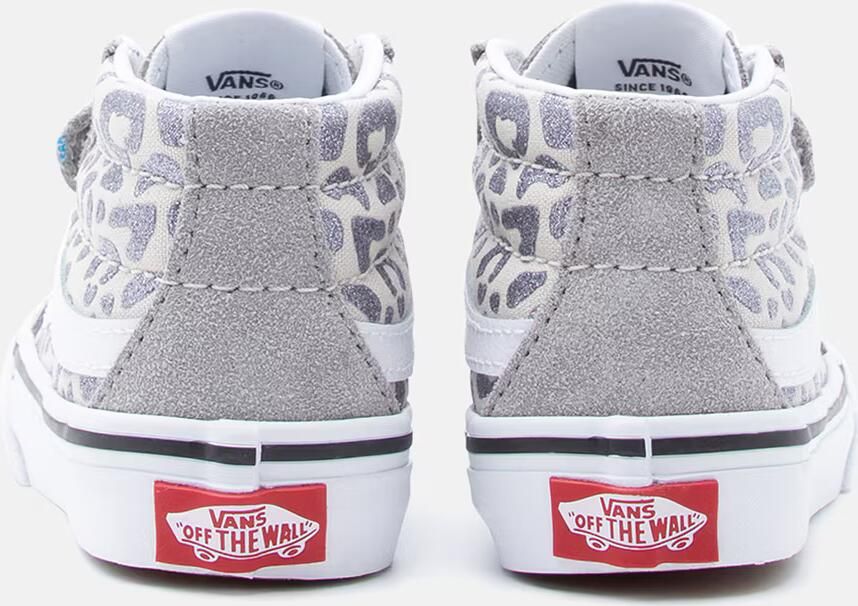 Vans SK8-Mid Reissue V Leopard Glitter Sneakers Meisjes Grijs - Foto 5