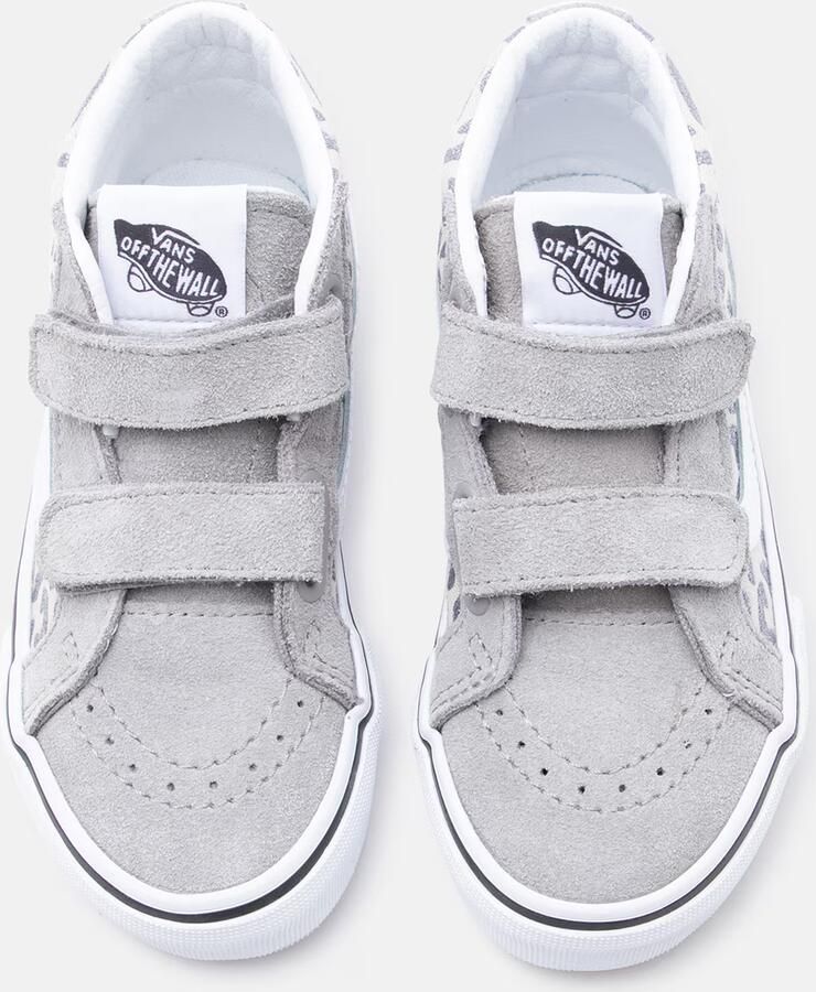 Vans SK8-Mid Reissue V Leopard Glitter Sneakers Meisjes Grijs - Foto 3