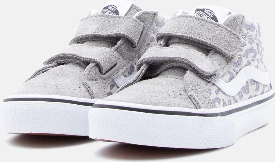 Vans SK8-Mid Reissue V Leopard Glitter Sneakers Meisjes Grijs - Foto 6