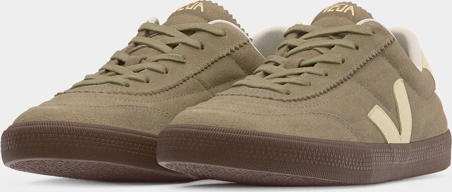 Veja Khaki Leren Sneakers met Suède Details - Foto 8