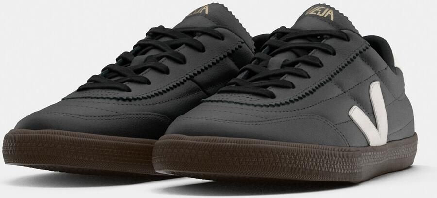 Veja Gewatteerde leren sneakers met logo print - Foto 9