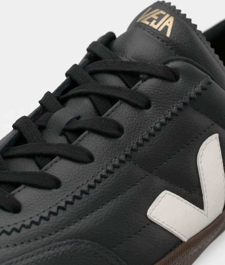 Veja Gewatteerde leren sneakers met logo print - Foto 6