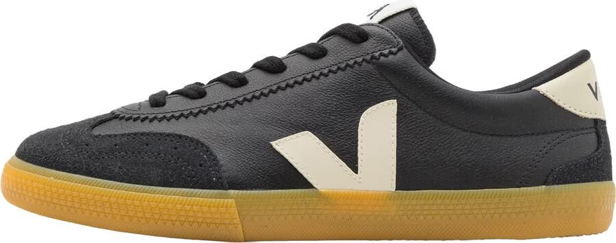 Veja Low Profile Leather and Suede Casual Shoes Black Sneakers - Foto 10