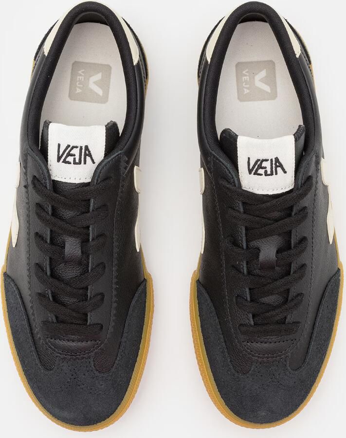 Veja Low Profile Leather and Suede Casual Shoes Black Sneakers - Foto 12