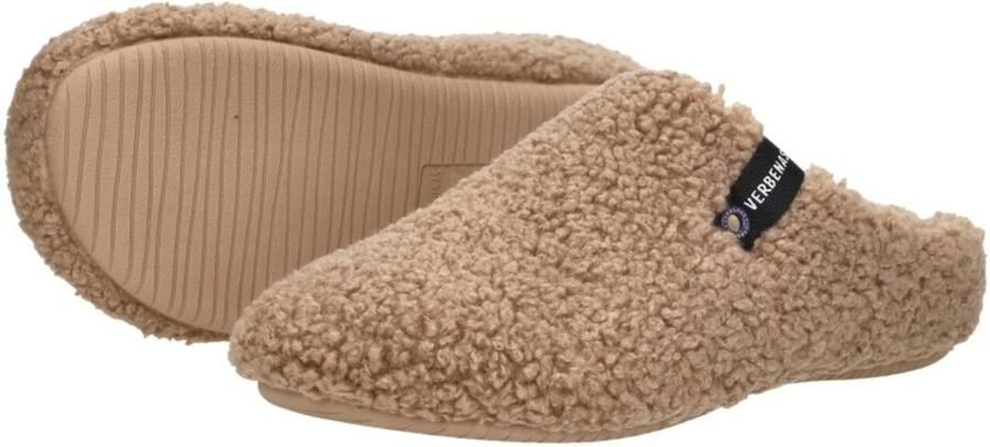 Verbenas York Nairobi Camel Pantoffels Open Sloffen Beige Textiel Dames cognac - Foto 7
