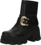 Versace Jeans Couture Slip-On Enkellaarzen met Versace Gesp Black Dames - Thumbnail 4