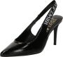 Versace Zwarte Verf Effect Hoge Hak Pumps Black Dames - Thumbnail 1