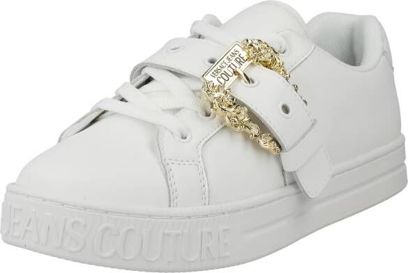 Versace Jeans Couture Witte Leren Sneakers met Gouden Details White Dames - Foto 2