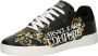 Versace Jeans Couture Zwarte leren logo sneakers Black Heren - Thumbnail 3