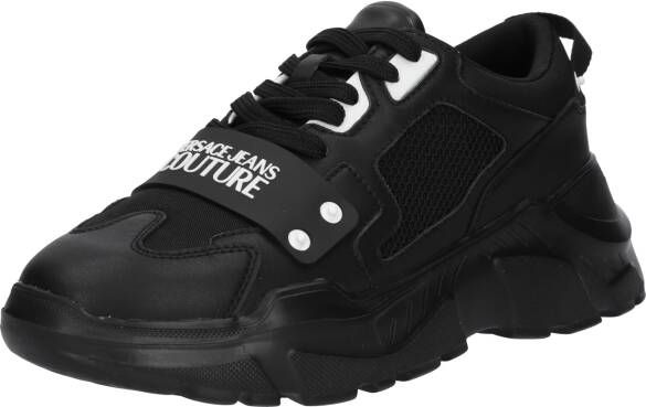Versace Jeans Couture Lage profiel sneakers voor heren met gladde graaninzetten Black Heren - Foto 5