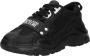 Versace Jeans Couture Lage profiel sneakers voor heren met gladde graaninzetten Black Heren - Thumbnail 5