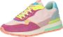 Victoria Sneakers Luna Nylon Multicolor Rosa Split Leather - Thumbnail 6