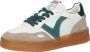 Victoria Seul Unisex Leather Effect Low Tennis & Color & Split Leather Pieces In Contrast 1257125 for Adults VERDE - Thumbnail 4