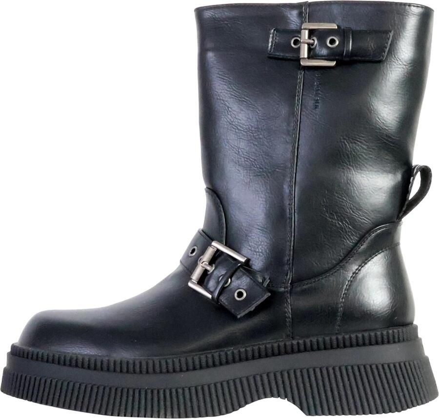 Victoria Enkellaarzen Boots 1301106 Dublin-gespen met leereffect
