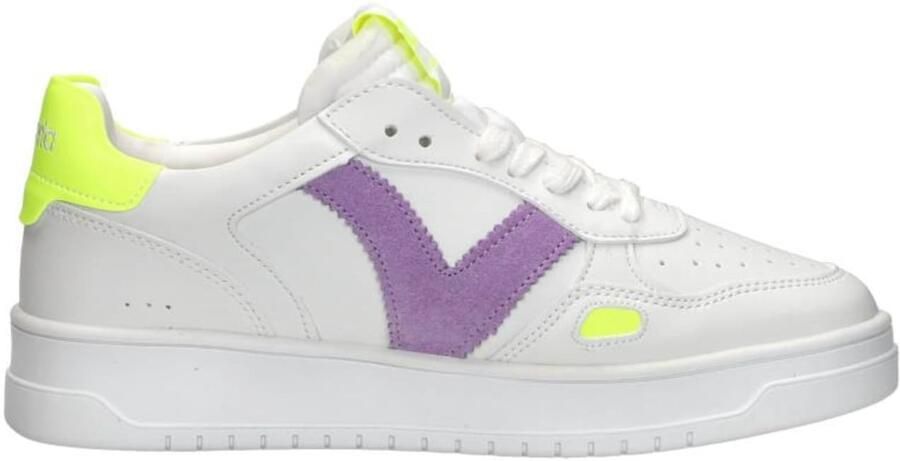 Victoria Sneakers Baskets seul effet cuir et néon femme