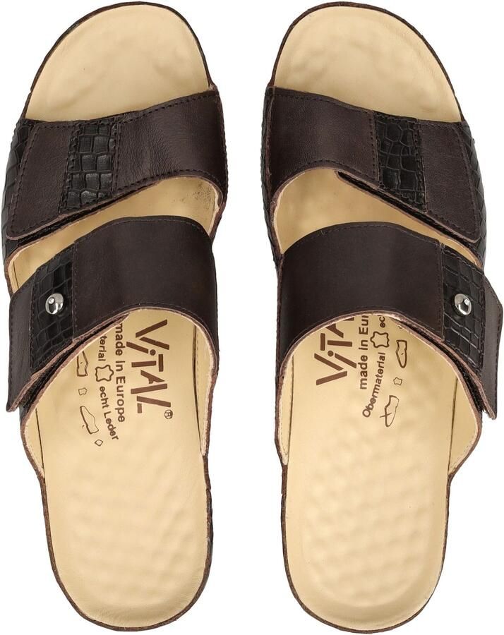 Vital -Dames bruin donker slippers & muiltjes - Foto 5