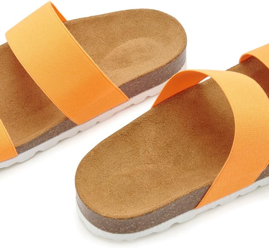 Vivance Slippers Sandaal mule open schoen met comfortabel kurken voetbed en elastische banden - Foto 2