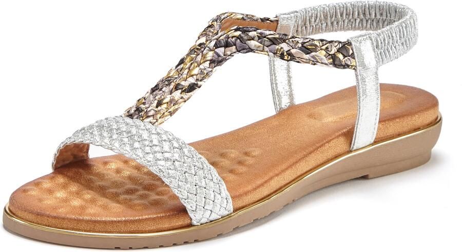 Vivance Sandalen Zomerschoen Sandalette zomerschoen met gevlochten banden en zachte voetbed