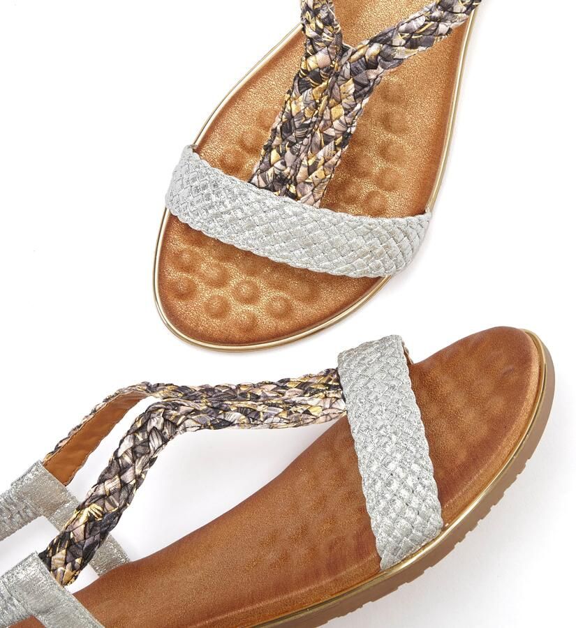 Vivance Sandalen Zomerschoen Sandalette zomerschoen met gevlochten banden en zachte voetbed - Foto 2