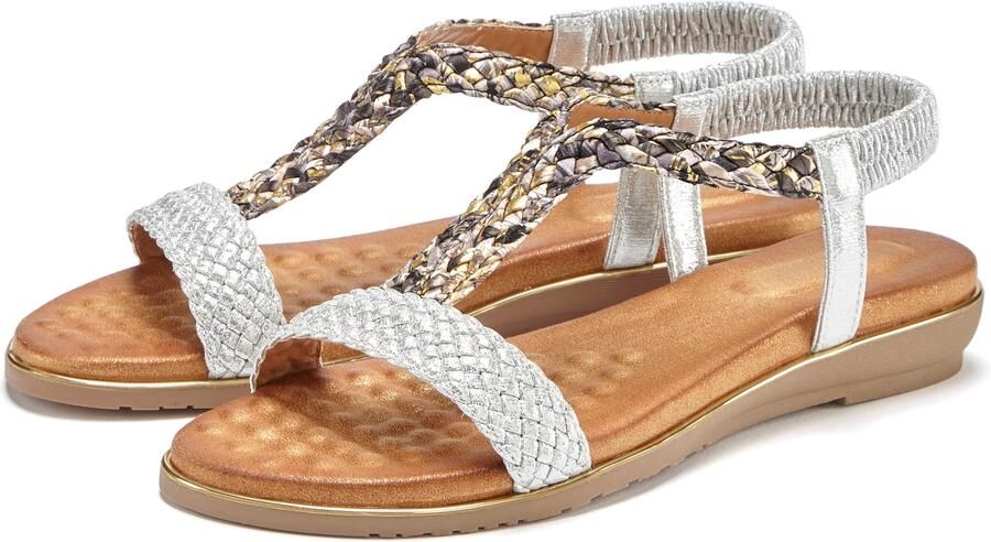 Vivance Sandalen Zomerschoen Sandalette zomerschoen met gevlochten banden en zachte voetbed - Foto 4