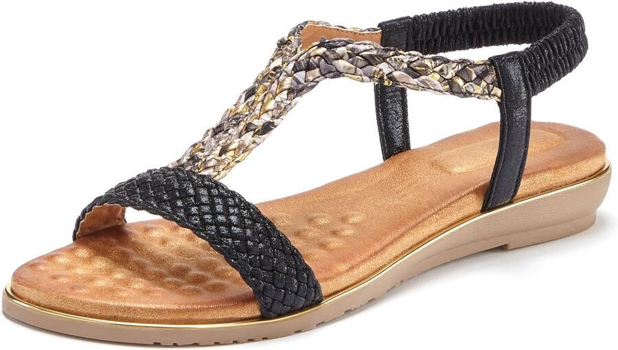 Vivance Sandalen Zomerschoen Sandalette zomerschoen met gevlochten banden en zachte voetbed