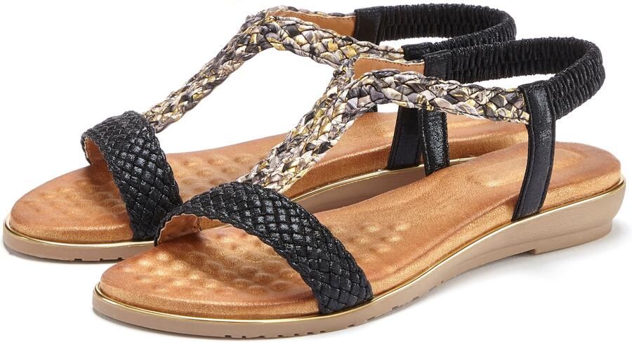 Vivance Sandalen Zomerschoen Sandalette zomerschoen met gevlochten banden en zachte voetbed - Foto 4