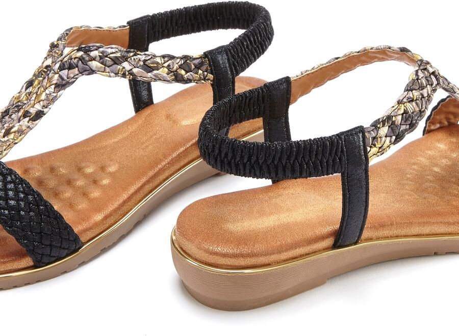 Vivance Sandalen Zomerschoen Sandalette zomerschoen met gevlochten banden en zachte voetbed - Foto 3