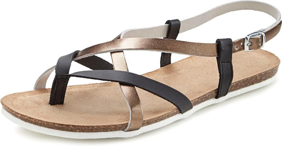 Vivance Teenslippers Sandaal sandalette zomerschoen van hoogwaardig leer