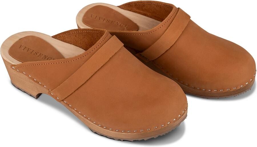 Vivisence Clogs 'B0002' lichtbruin - Foto 2