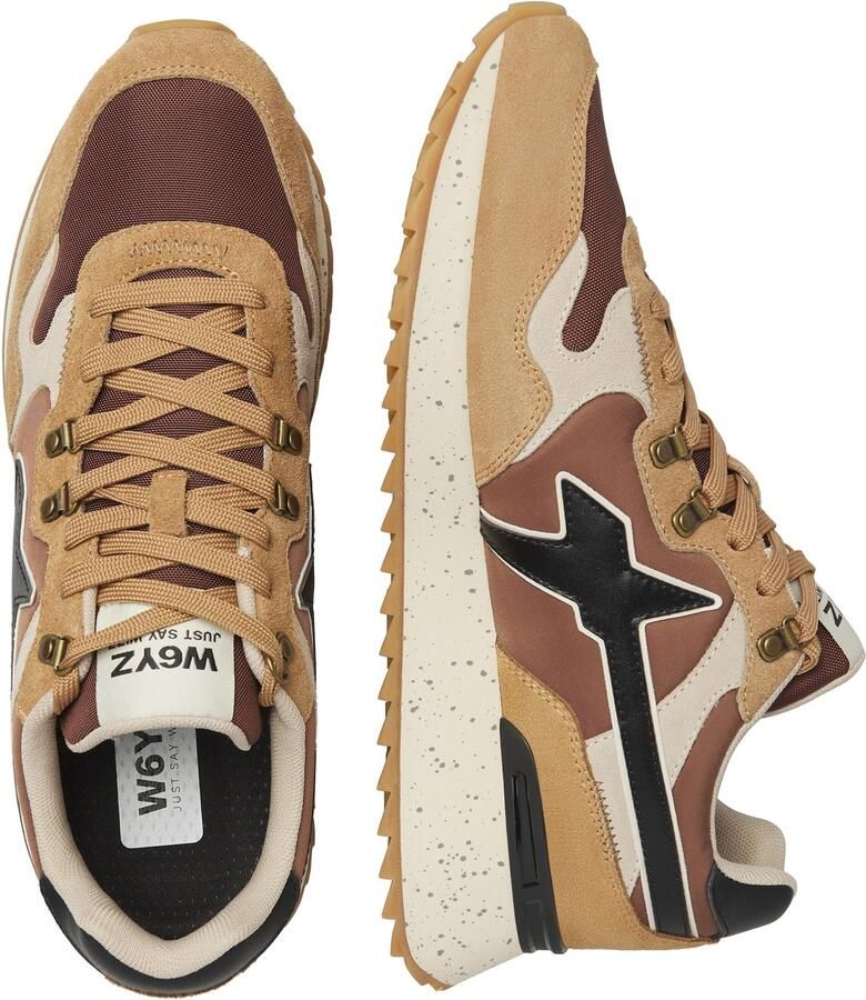 W6YZ Sneakers laag 'YAK-M.' donkerbruin