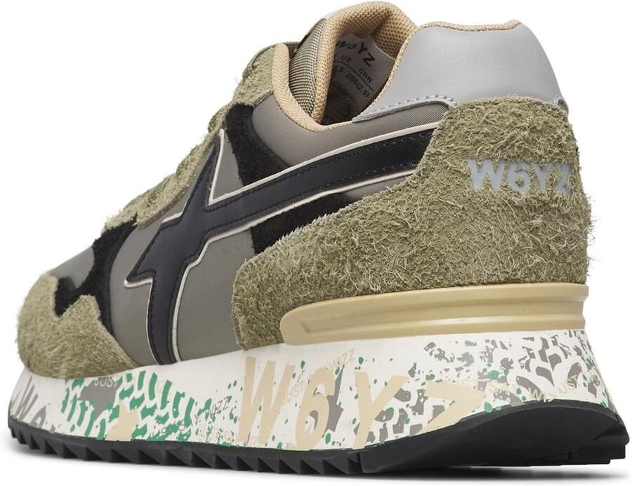W6YZ Sneakers laag 'YAK-M.' grijs groen zwart wit - Foto 4