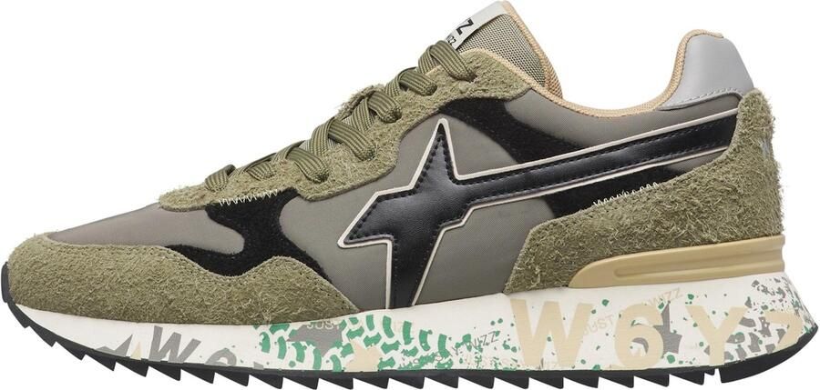 W6YZ Sneakers laag 'YAK-M.' grijs groen zwart wit - Foto 5
