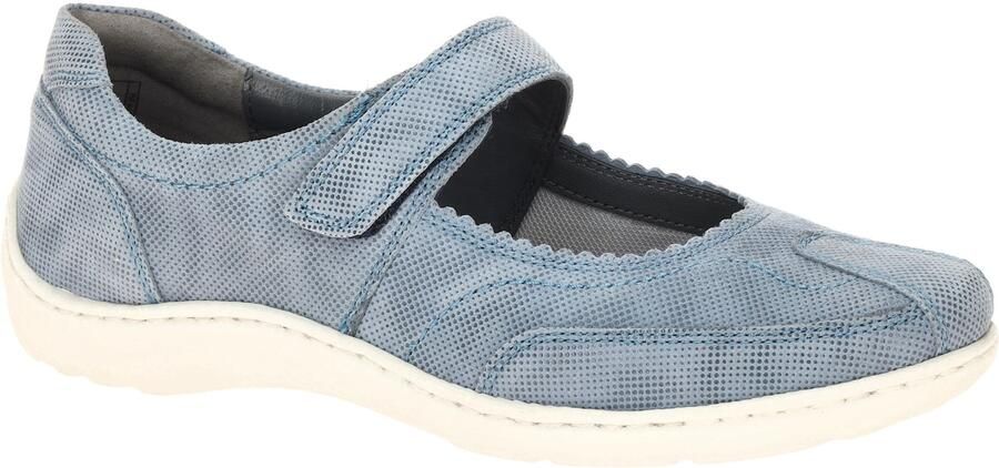 WALDLÄUFER Ballerina met riempjes 'Henni' duifblauw grijs