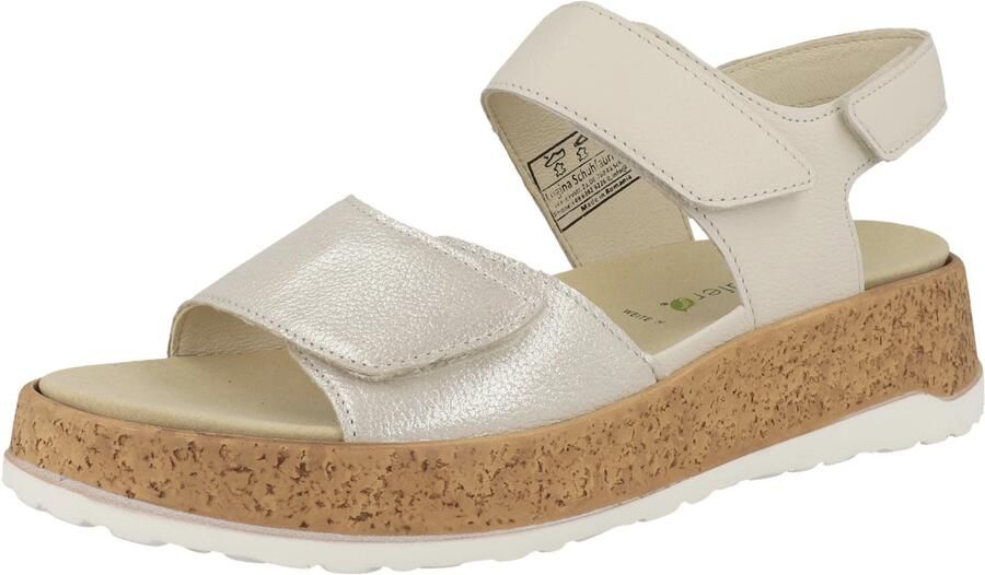 WALDLAUFER Waldläufer Sandalen met Hak Dames H-libby Leer Beige - Foto 5