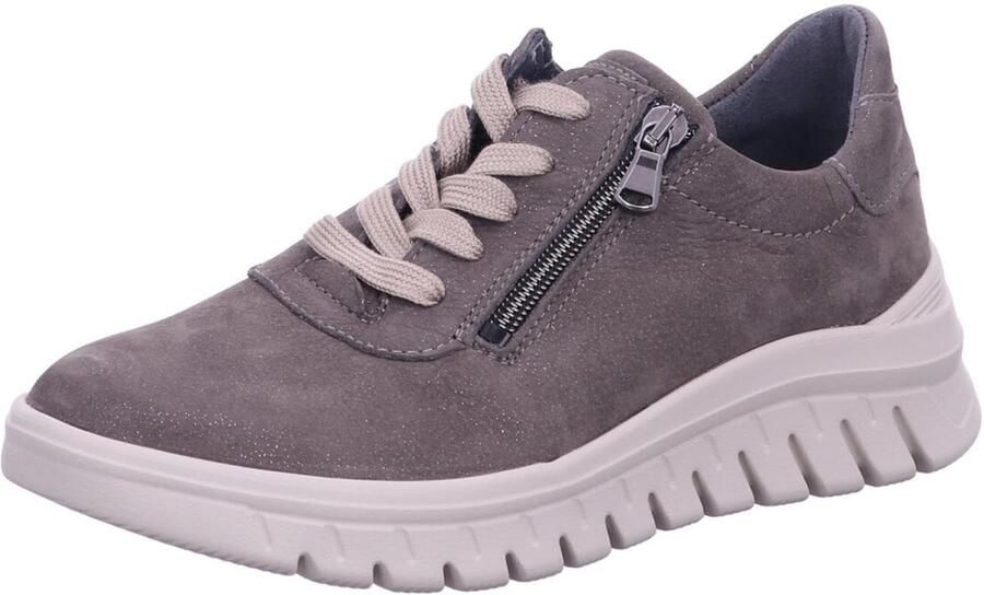 WALDLÄUFER Veterschoen 'Komfort Schnürschuh Damen H89001-242 Echtleder in grau' grijs - Foto 9