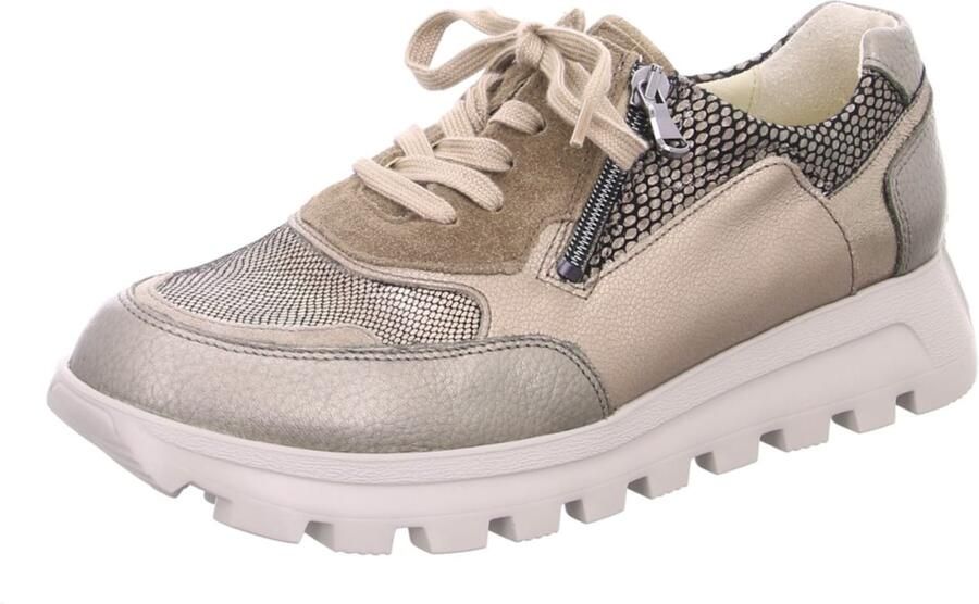 WALDLÄUFER Sneakers laag 'Ajala' ombergrijs rose-goud zwart zilver