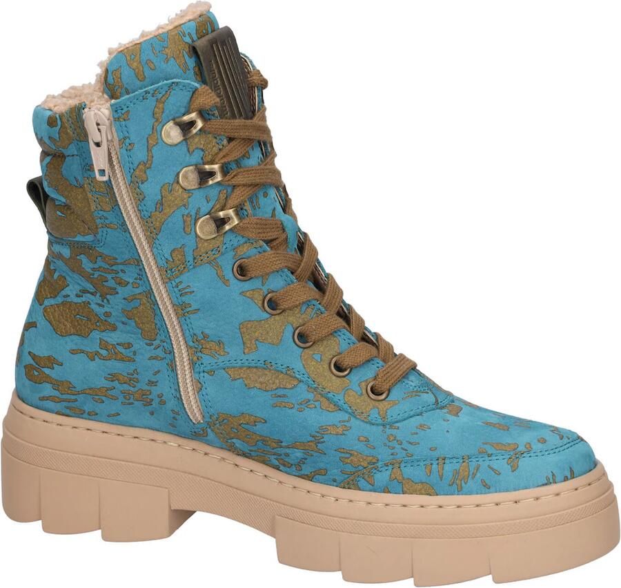 WALDLÄUFER Veterlaarsjes 'H-Saiga' turquoise bruin