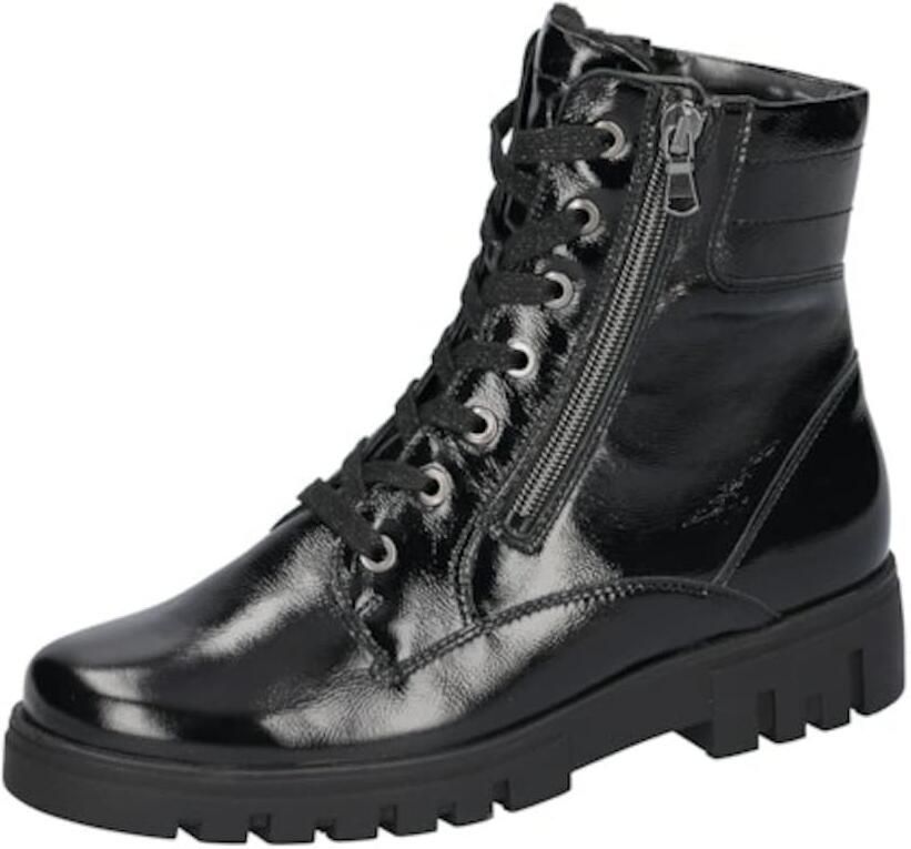 Waldläufer Dames Veterboot 723807-143-001 Zwart Lak Wijdt H (37.5) - Foto 3